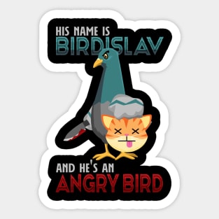 Pigeon, Cat, Avenger, Revenge, Fun, Gift, Bird Sticker